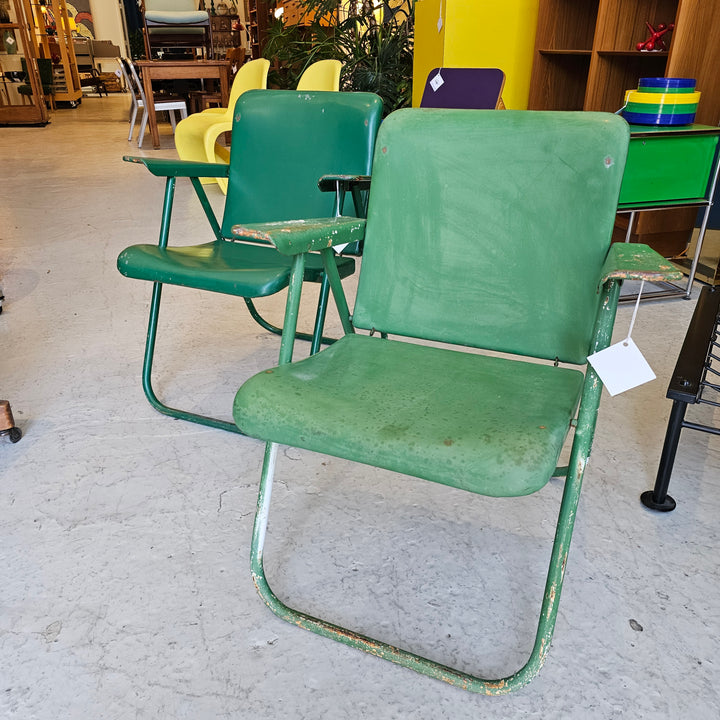 Russell Wright Folding Chair in Green