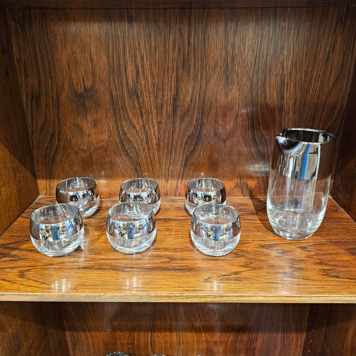 Silver Rim Drinkware Set