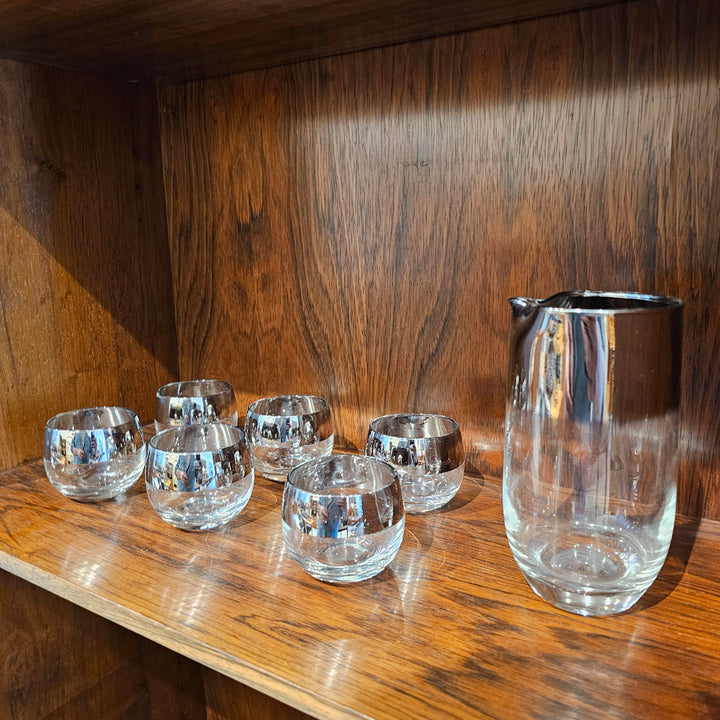 Silver Rim Drinkware Set