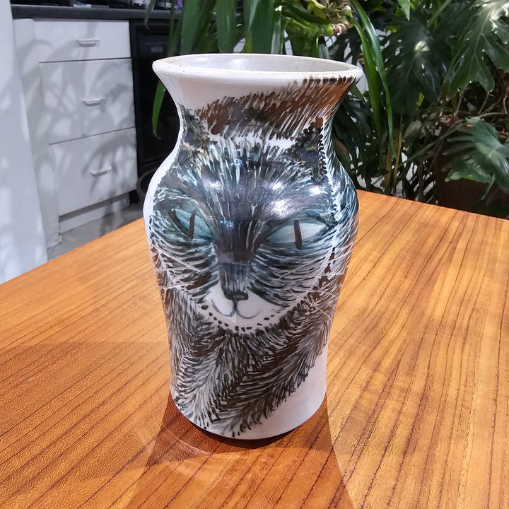 Hand Painted Cat Vase