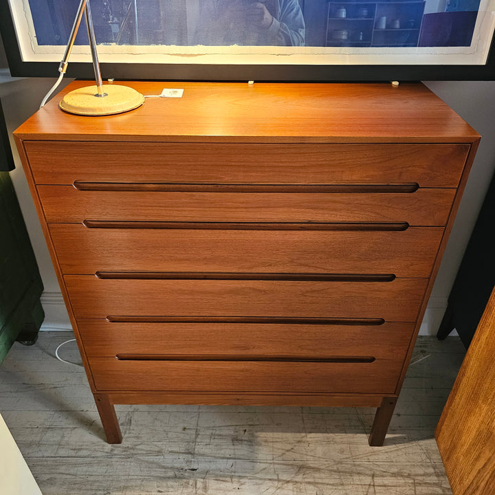 Arne Wahl Iversen Style Danish Teak Highboy Dresser