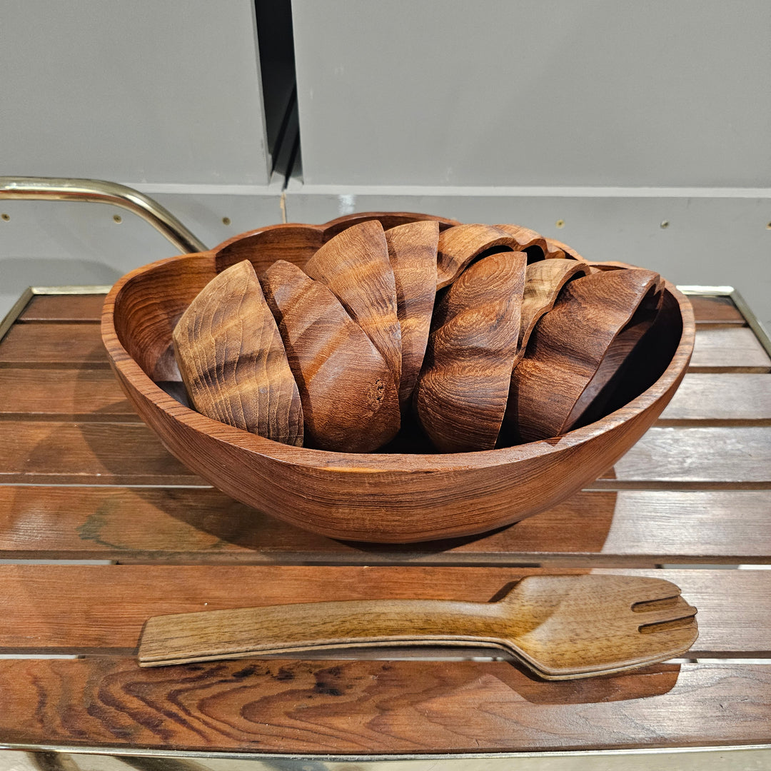 Teak Serving Bowl Set