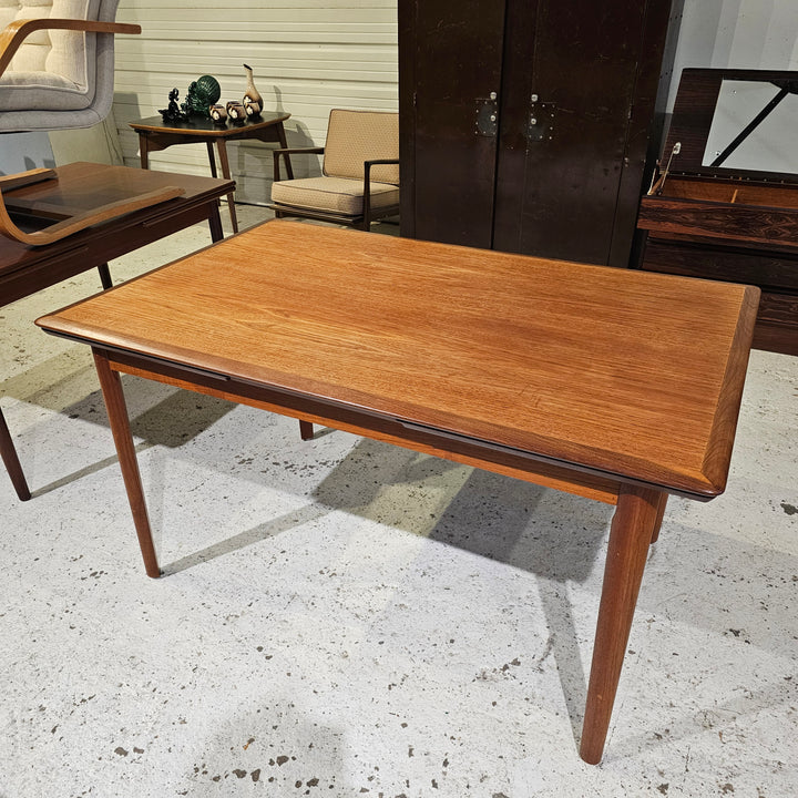 Restored Danish Teak Draw Leaf Dining Table