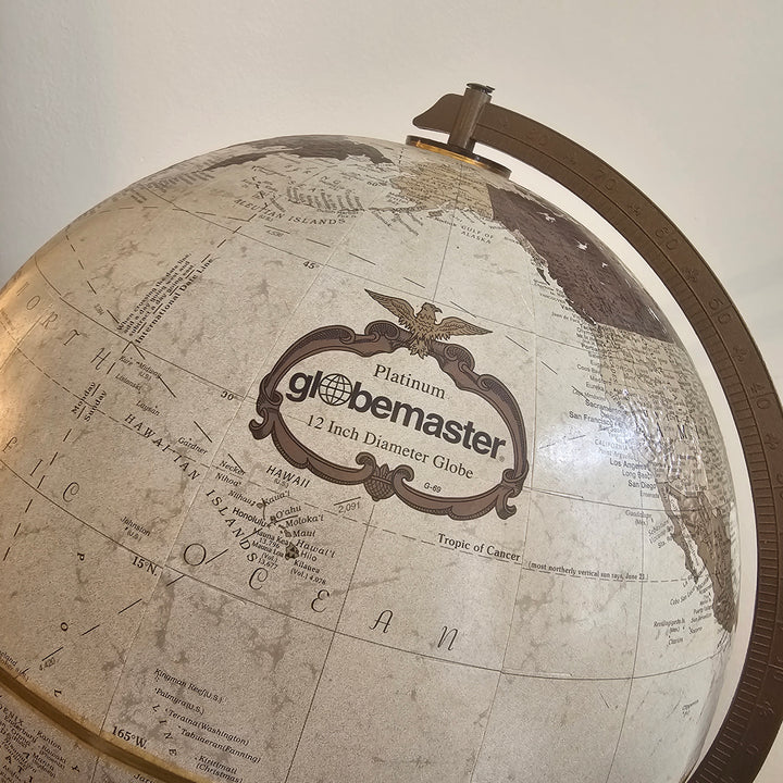 Vintage 12" Globemaster Platinum Globe