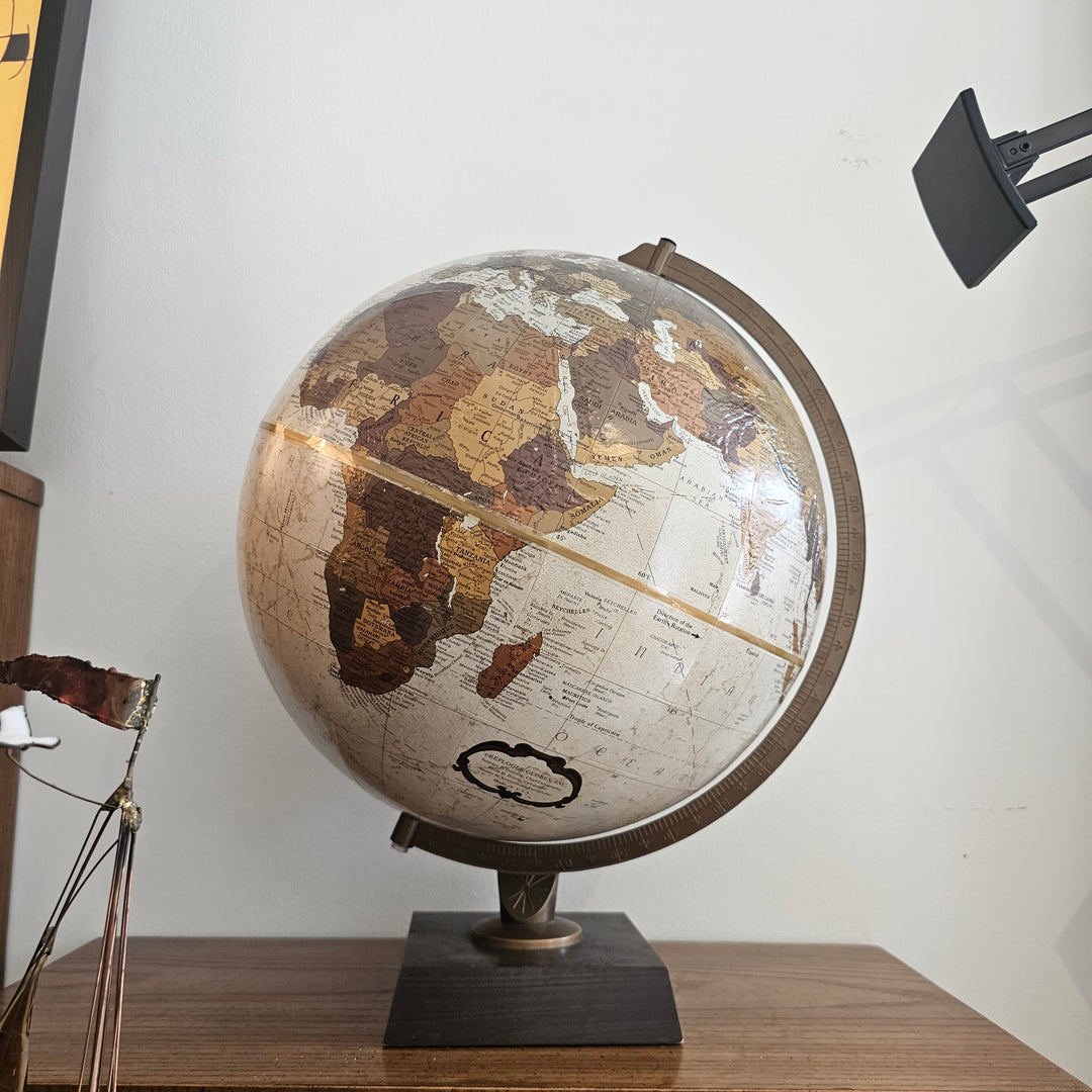 Vintage 12" Globemaster Platinum Globe