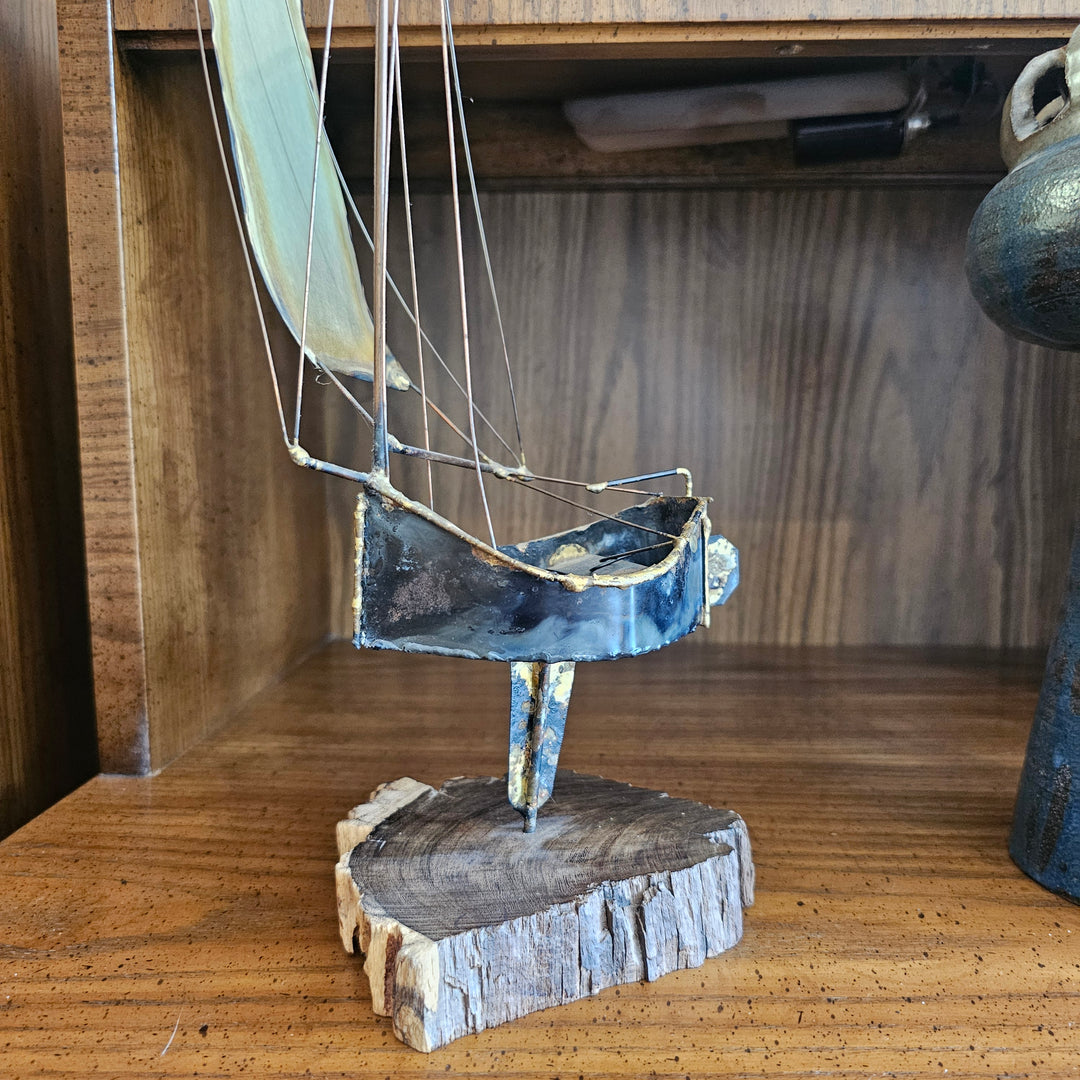 MCM Brutalist Sailboat Sculpture
