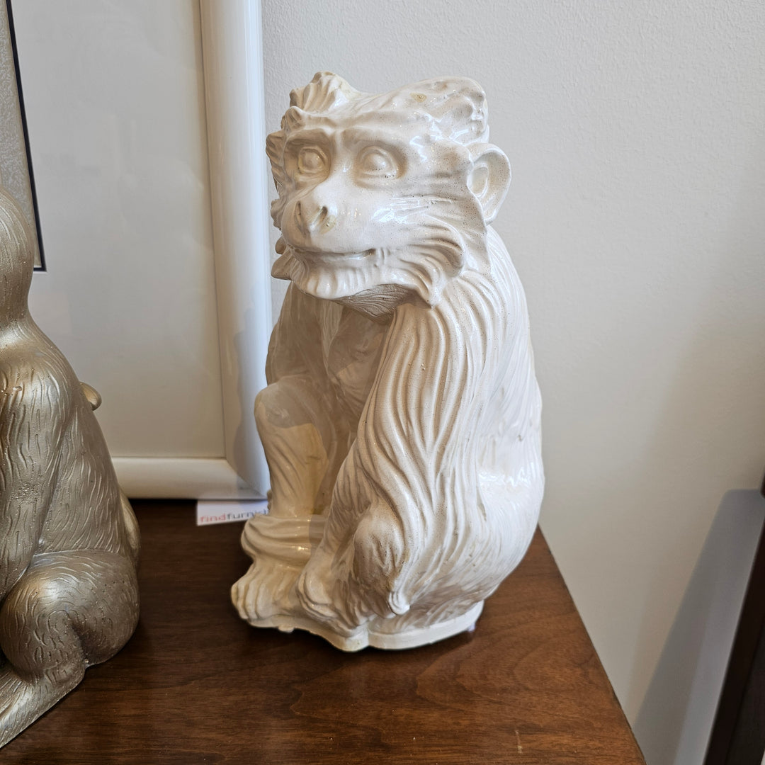 Vintage Italian Glazed Ceramic Monkey