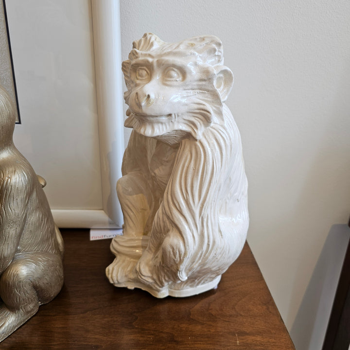 Vintage Italian Glazed Ceramic Monkey