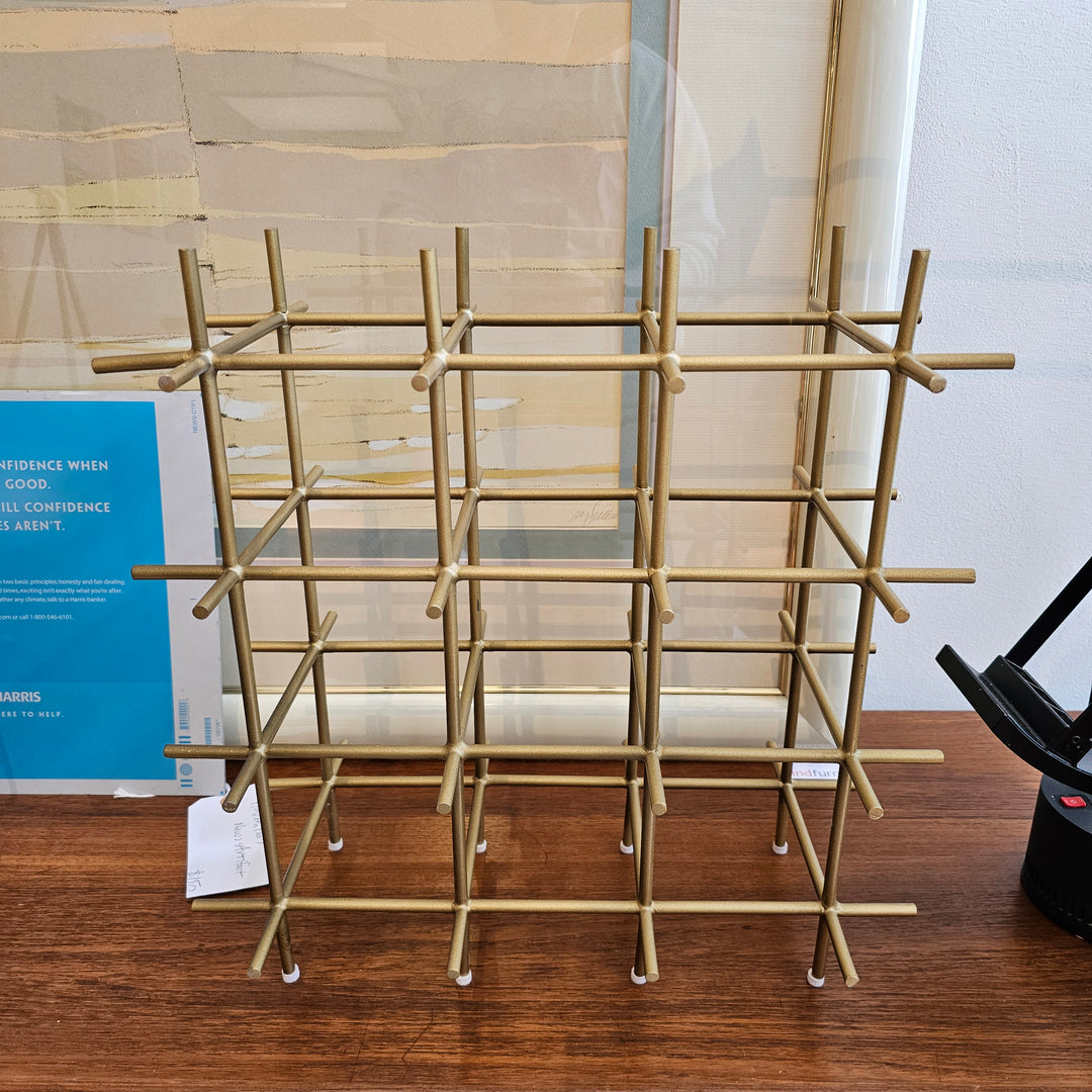 Gold Toned Wine Rack