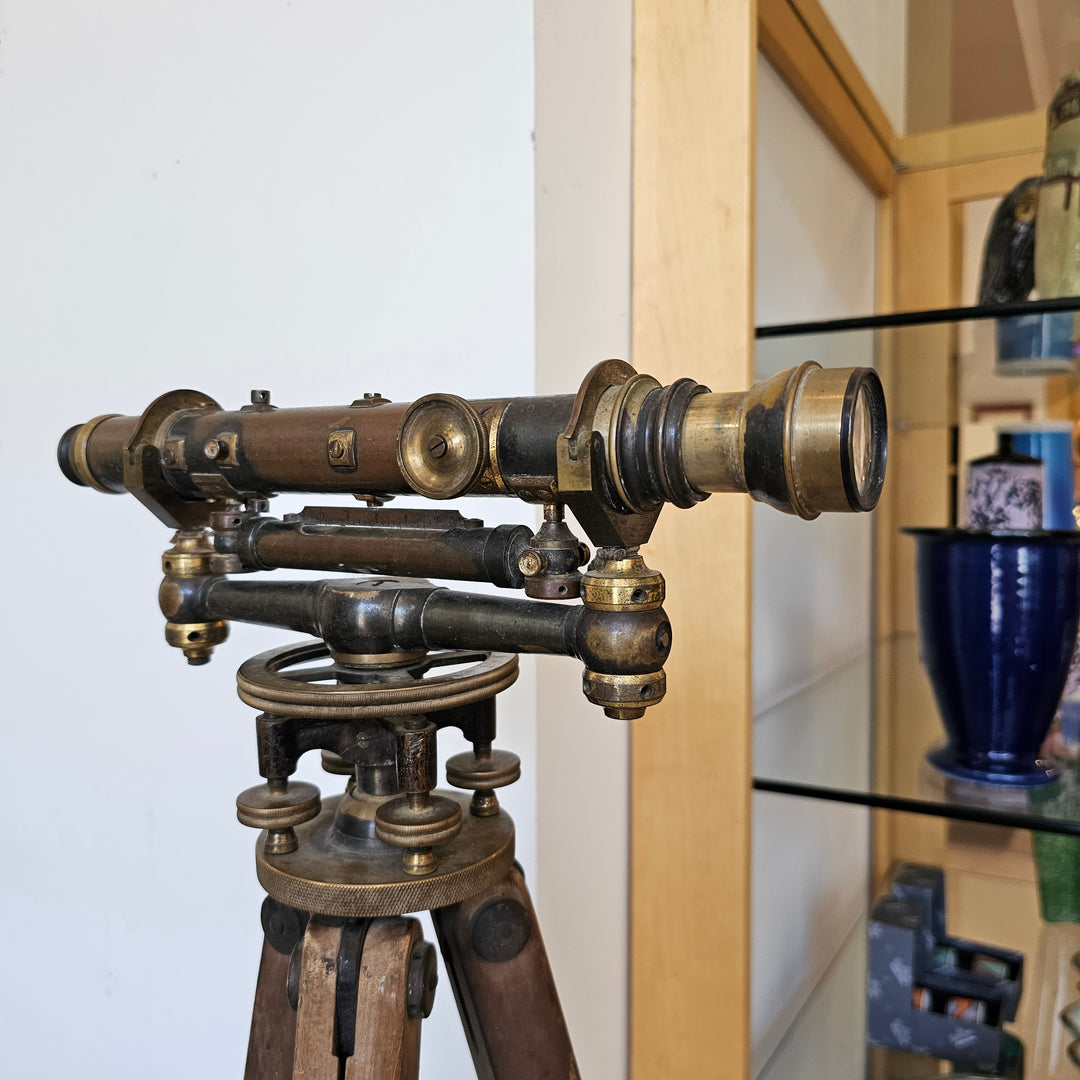 Antique Surveyors Transit Level w/ Box & Stand