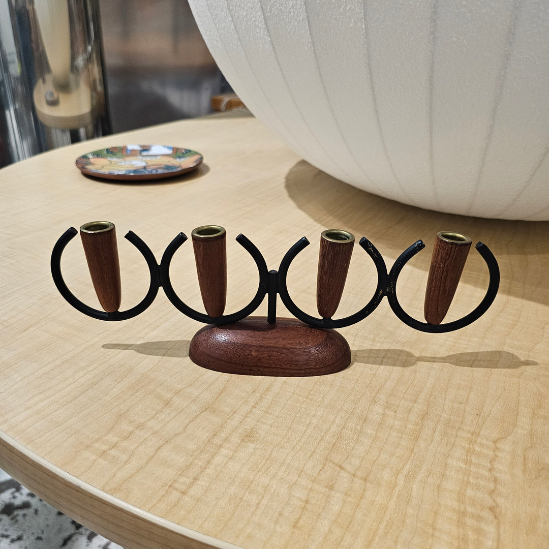 Teak Candle Holder
