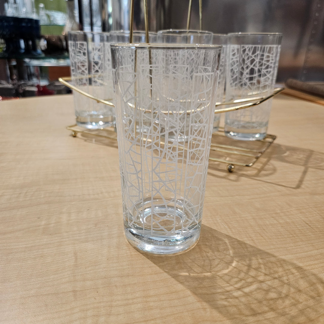 (8) Web Motif Pint Glasses