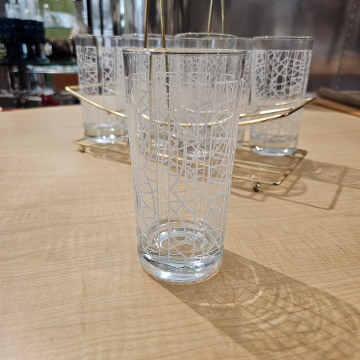 (8) Web Motif Pint Glasses