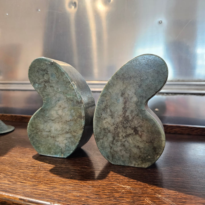 Pr. Italian Green Marble Bookends