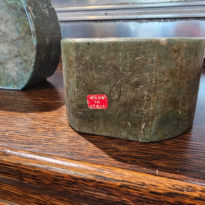 Pr. Italian Green Marble Bookends