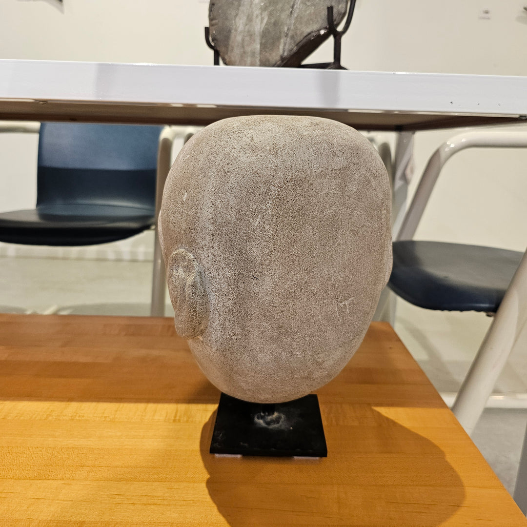 Vintage Travertine Stone Bust Sculpture