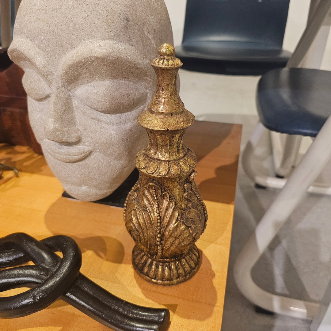 Vtg Gold Decorative Finial Decor Piece