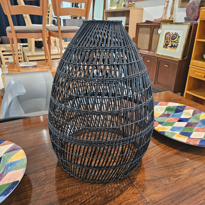 Black Rattan Pendant Shade