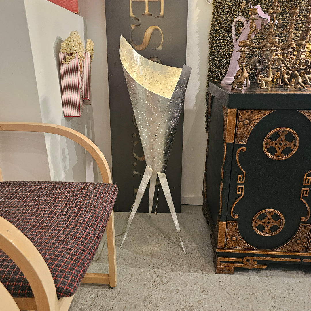 Postmodern Lightweight Punched Tin Floor Lamp