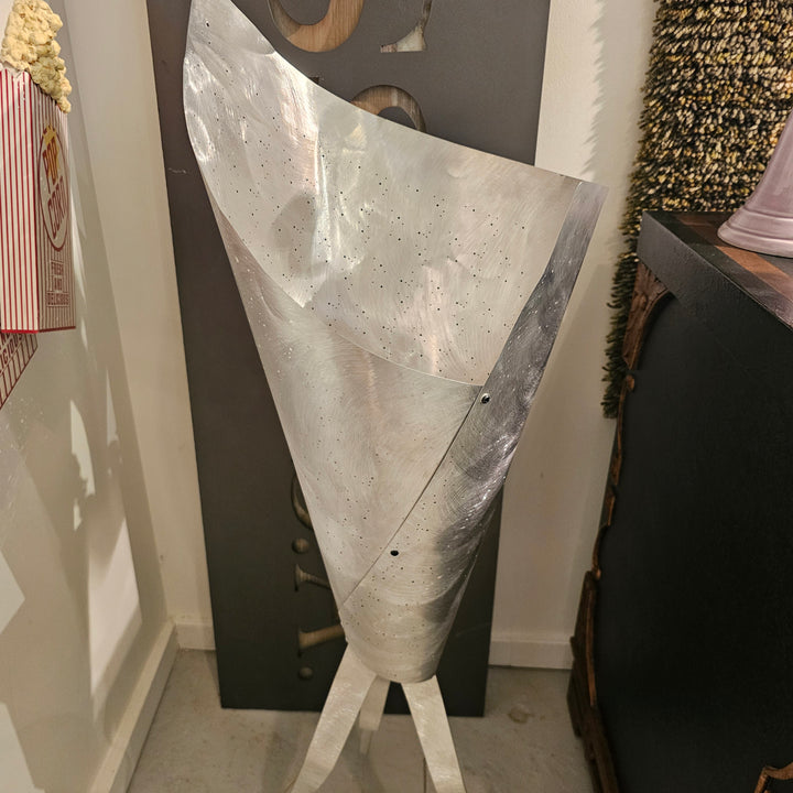 Postmodern Lightweight Punched Tin Floor Lamp