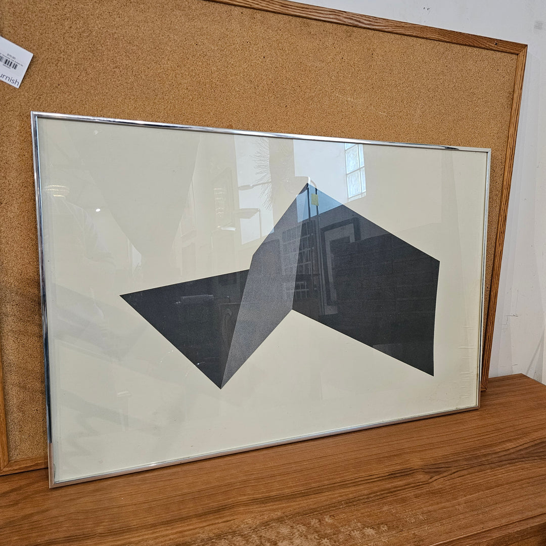 Black, White, & Gray Geometric Abstract Artwork