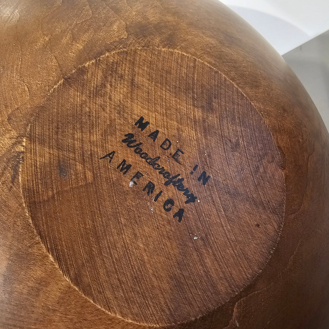 Large Carved Wood Bowl