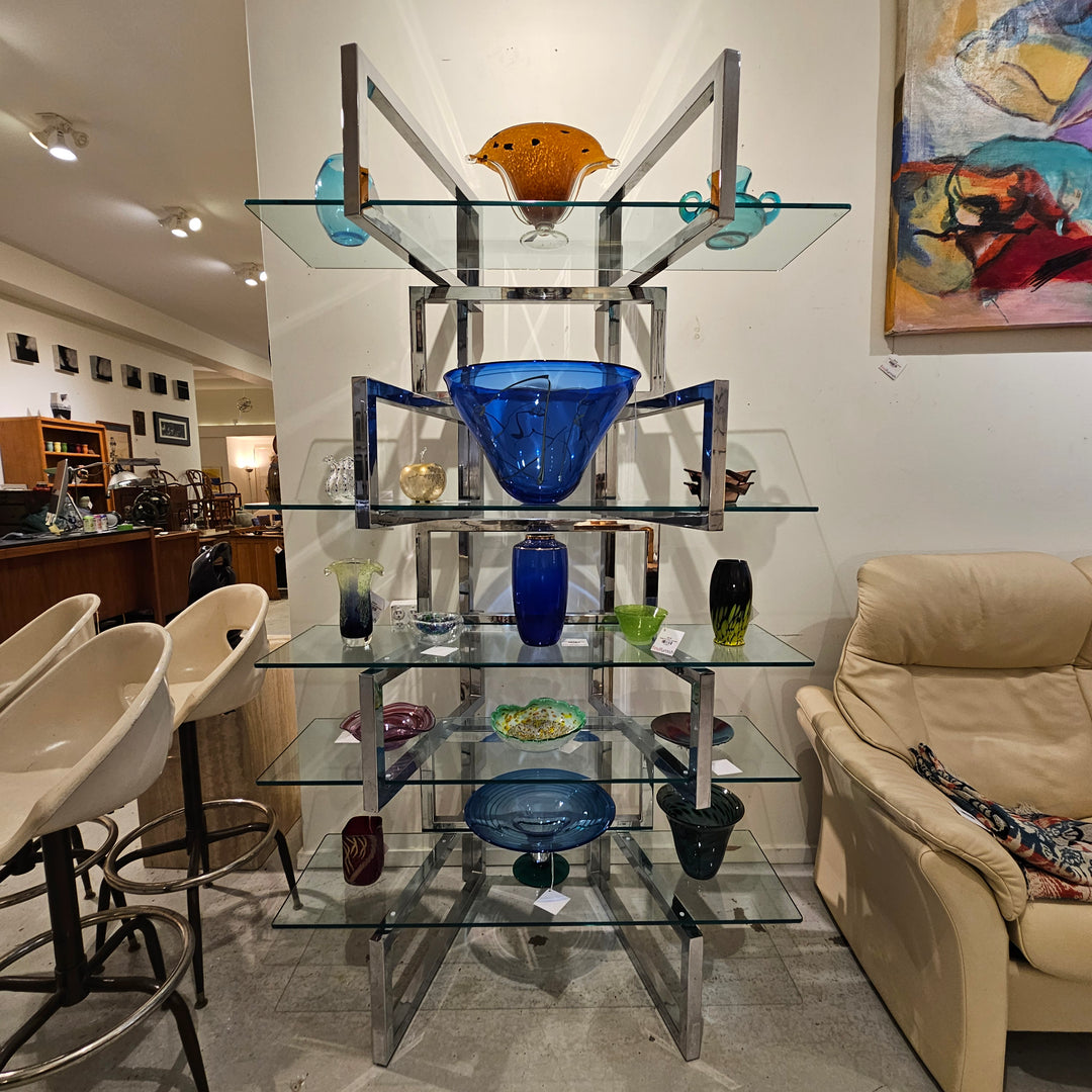 Milo Baughman Chrome Butterfly Etagere