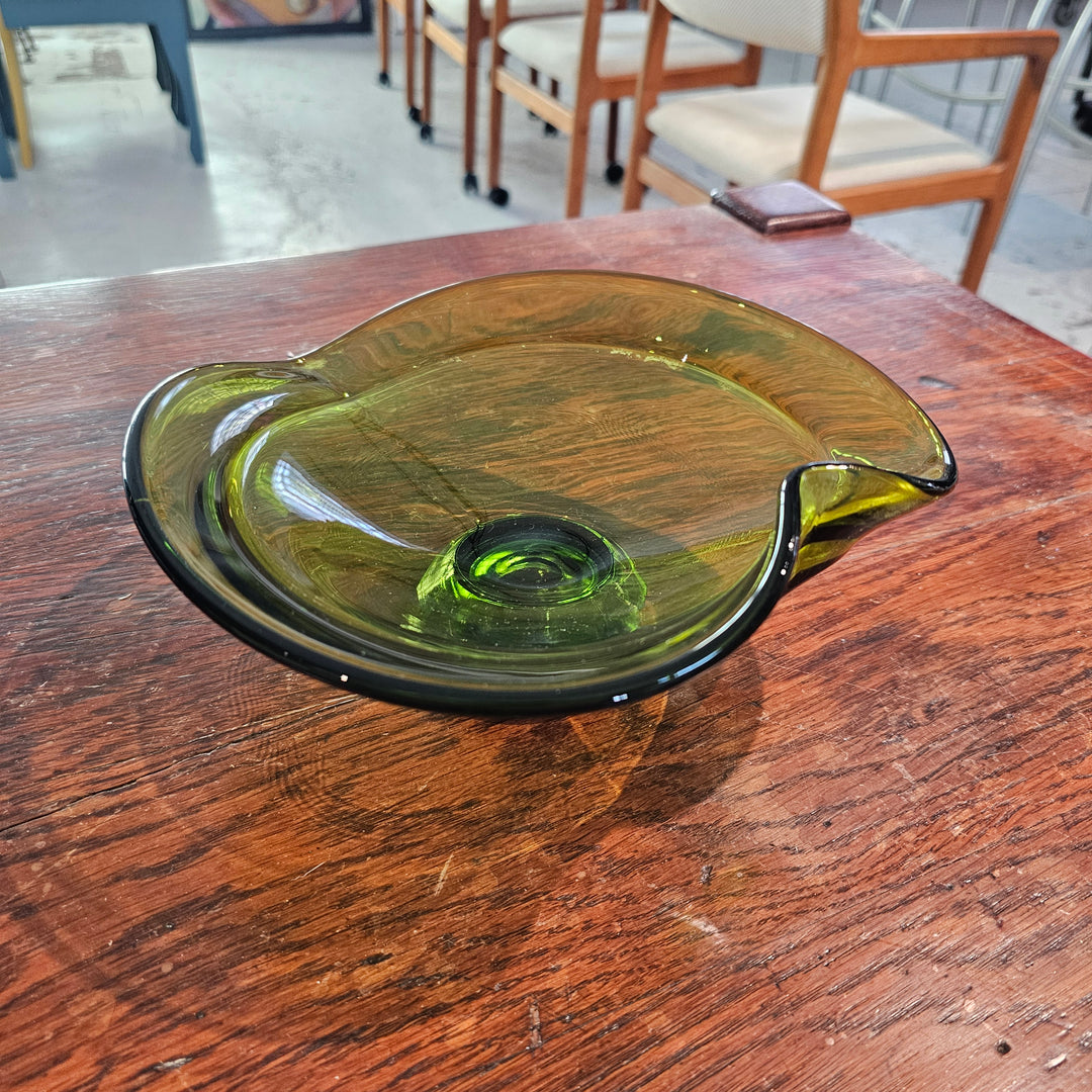 Avocado Green Viking Glass Dish