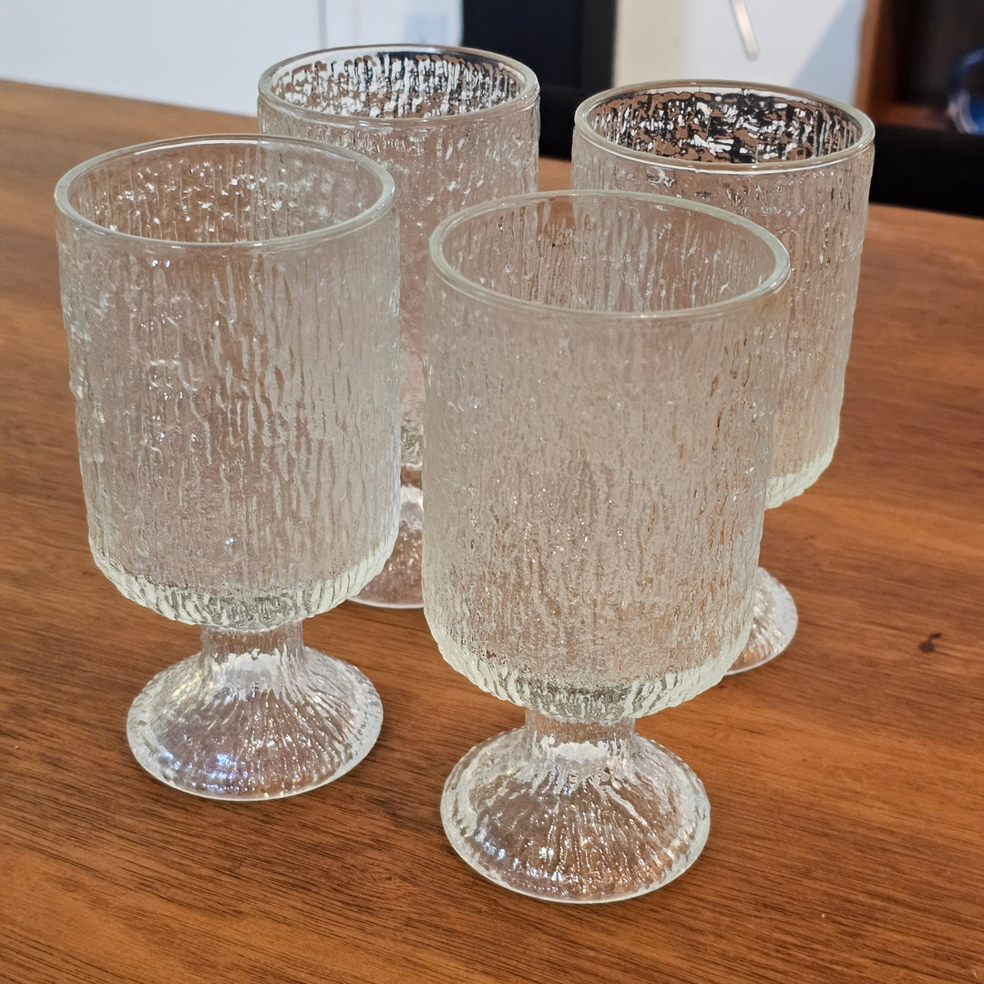 Indiana Glass Crystal Ice Textured Glass (4)