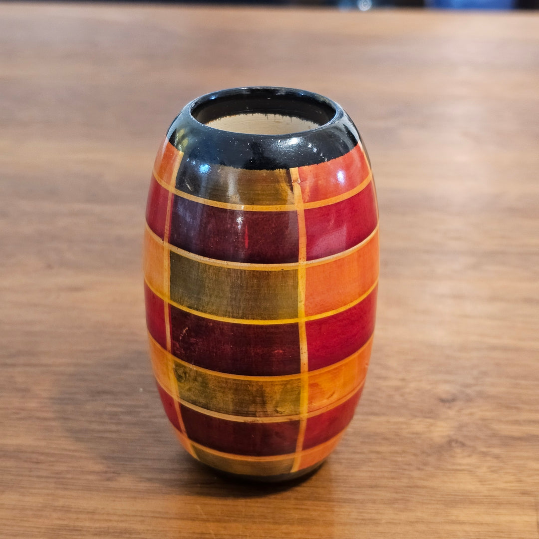 Patchwork Wooden Vase