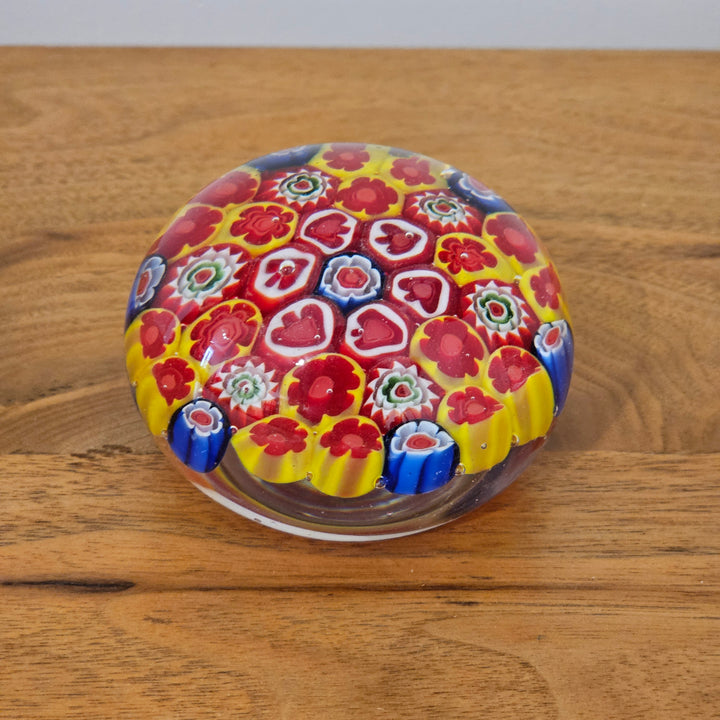 Murano Millefiori Art Glass Paperweight