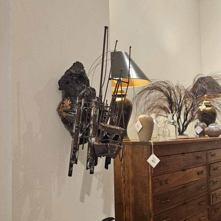 Metal Boat Wall Sculpture