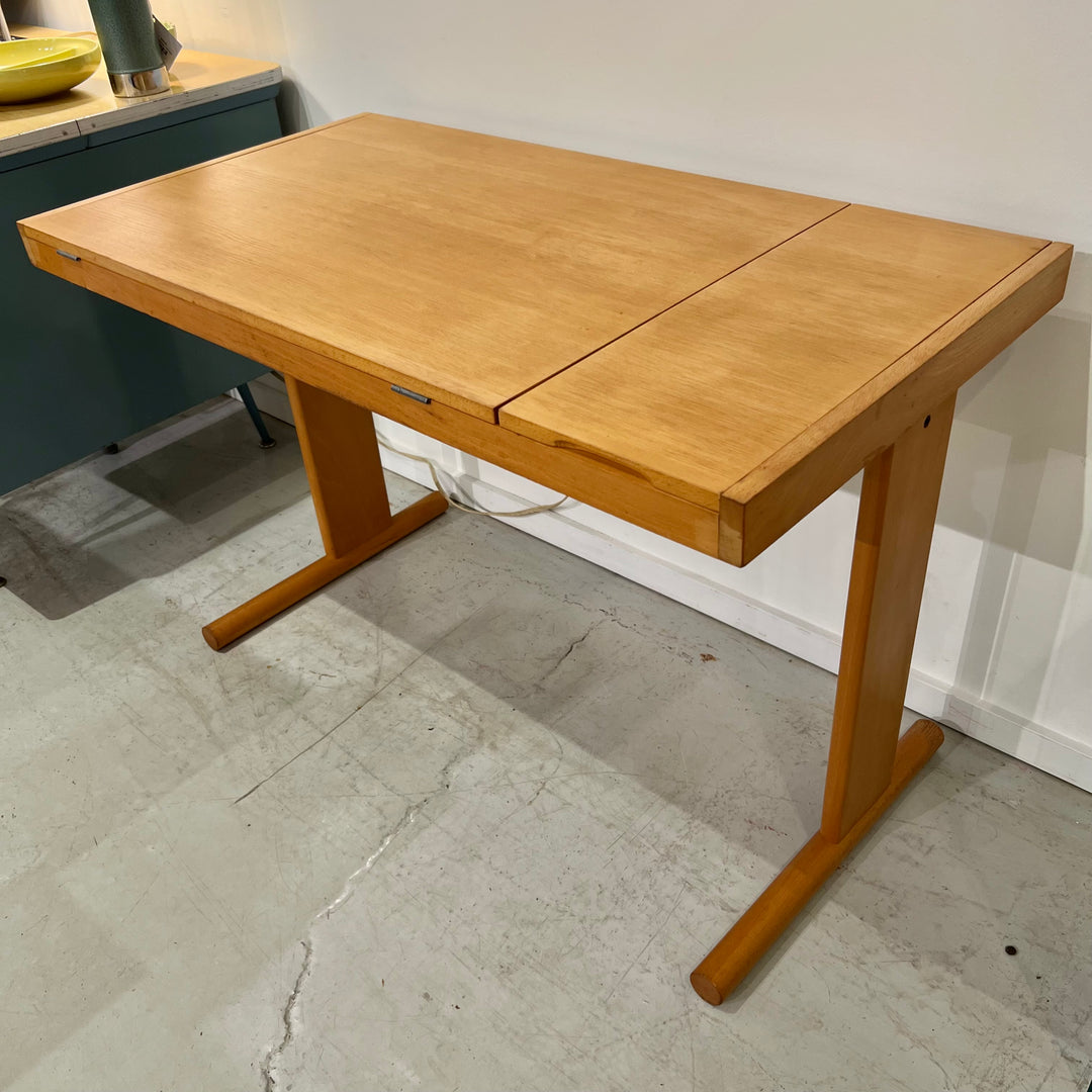 1970s Petite Minimalist Maple Drafting Table