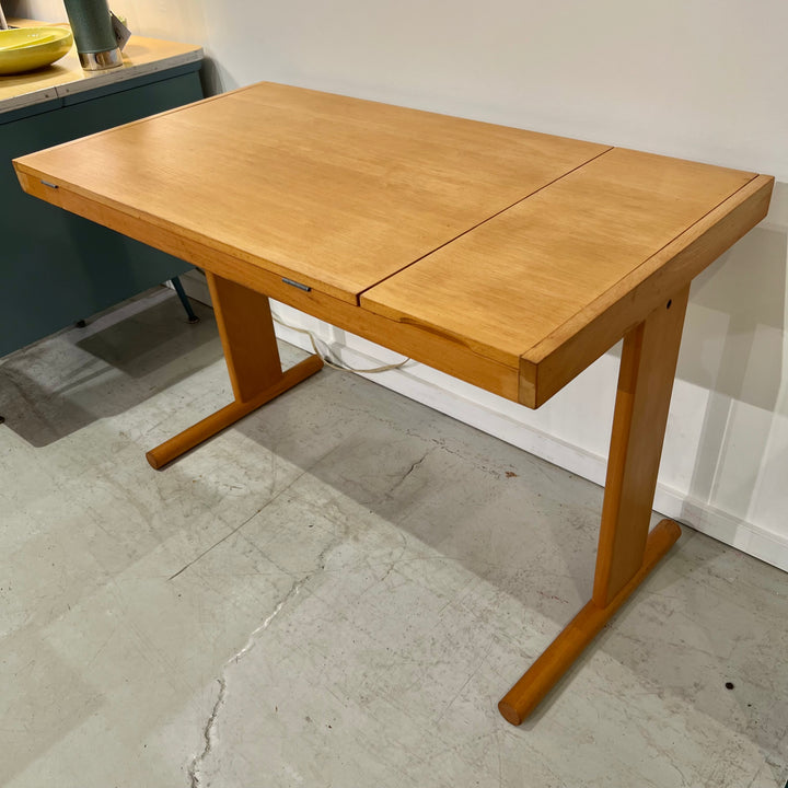 1970s Petite Minimalist Maple Drafting Table