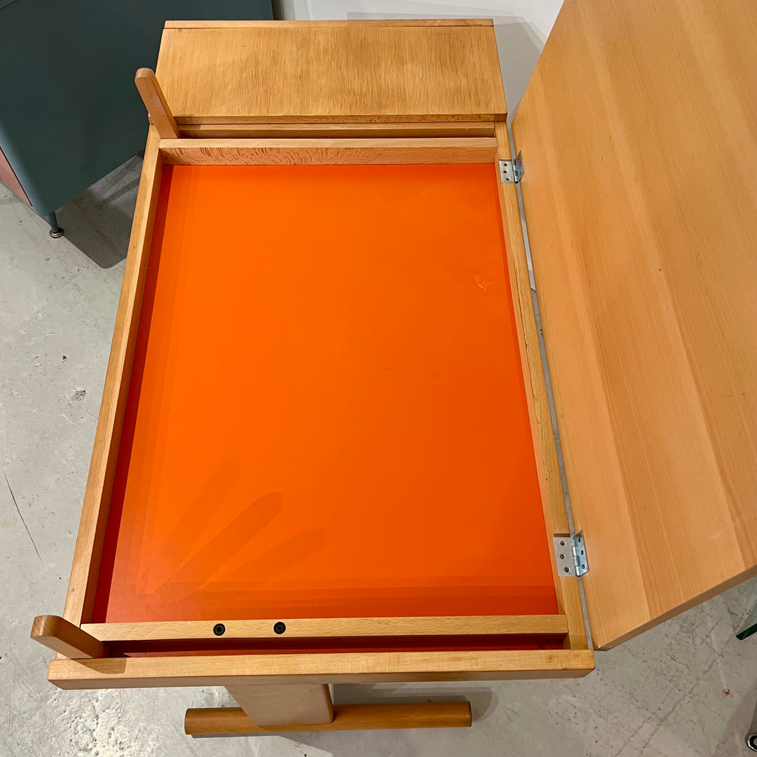 1970s Petite Minimalist Maple Drafting Table