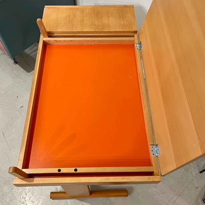 1970s Petite Minimalist Maple Drafting Table