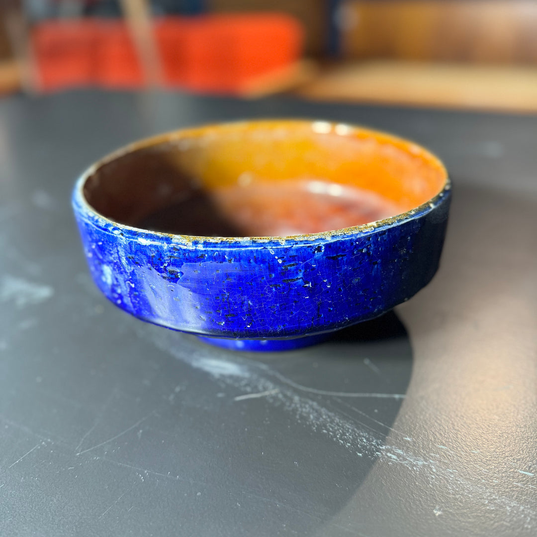 Bitossi Blue Pottery Planter Bowl