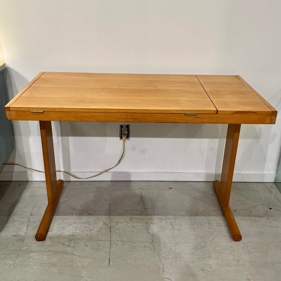1970s Petite Minimalist Maple Drafting Table