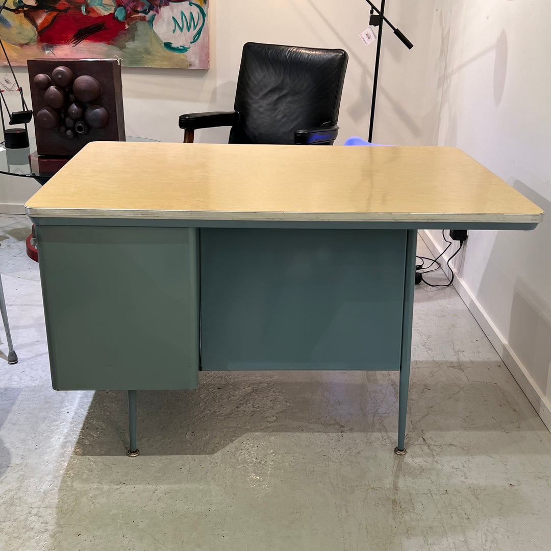 American Seating Co. Blue & Pink Metal Desk