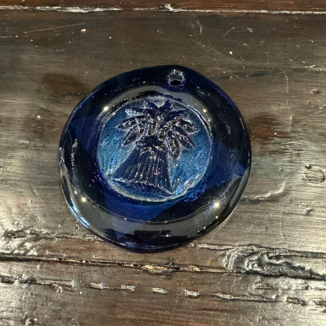 Blue Art Glass Ornament