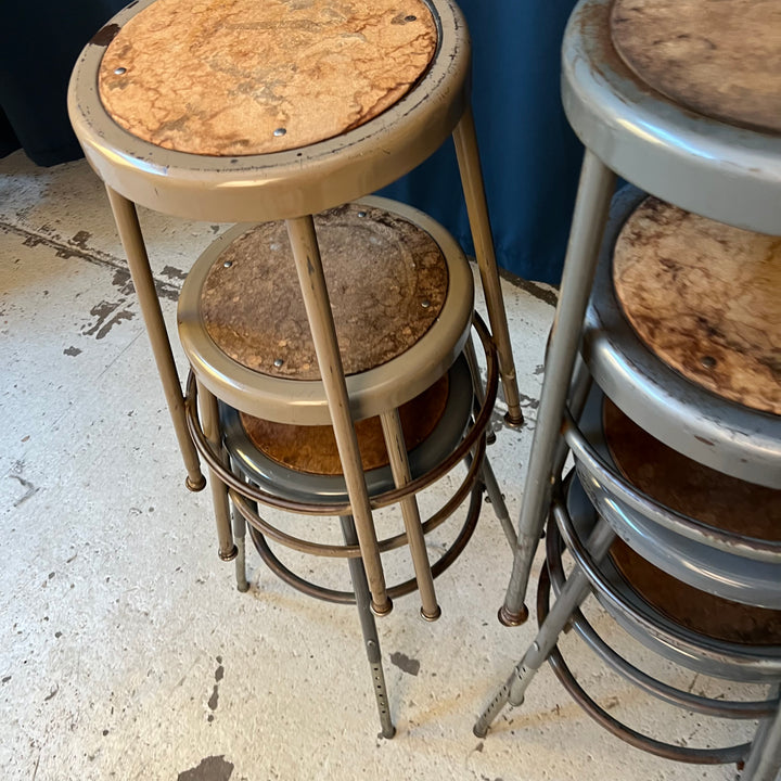 Vintage Metal Industrial Stool