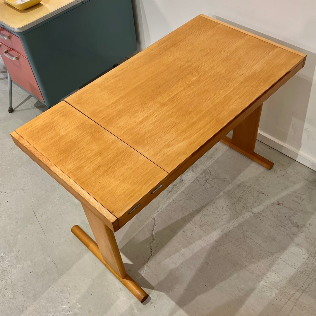 1970s Petite Minimalist Maple Drafting Table