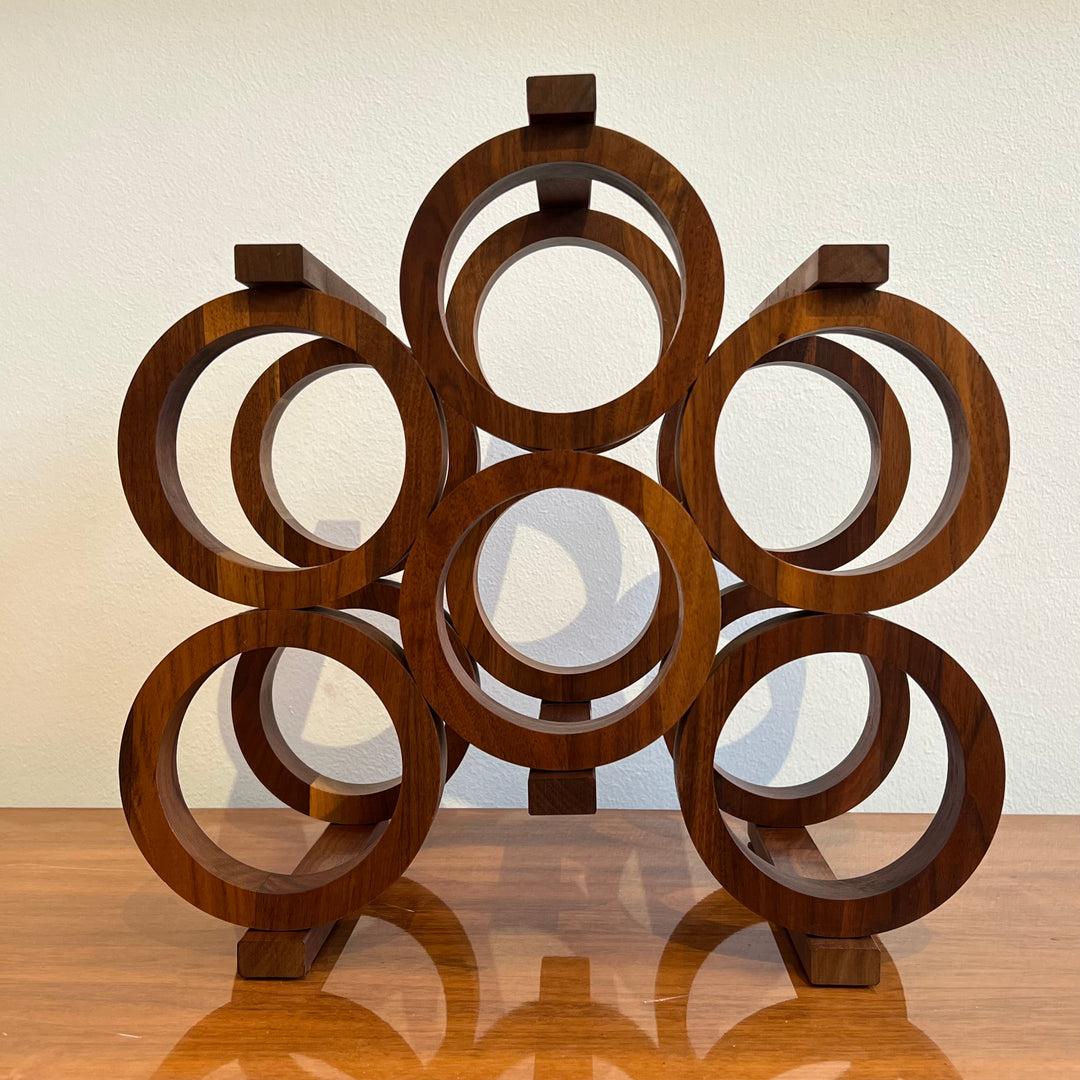 Kustom Kraft Walnut Wine Rack