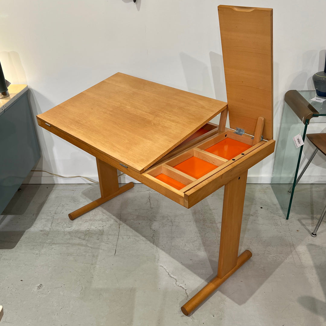 1970s Petite Minimalist Maple Drafting Table