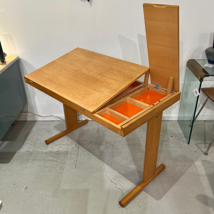 1970s Petite Minimalist Maple Drafting Table