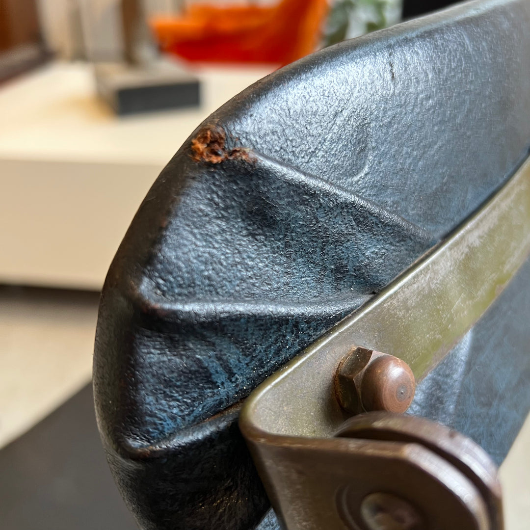 1930s-era DoMore Metal Task Chair w/OG Leather Upholstery