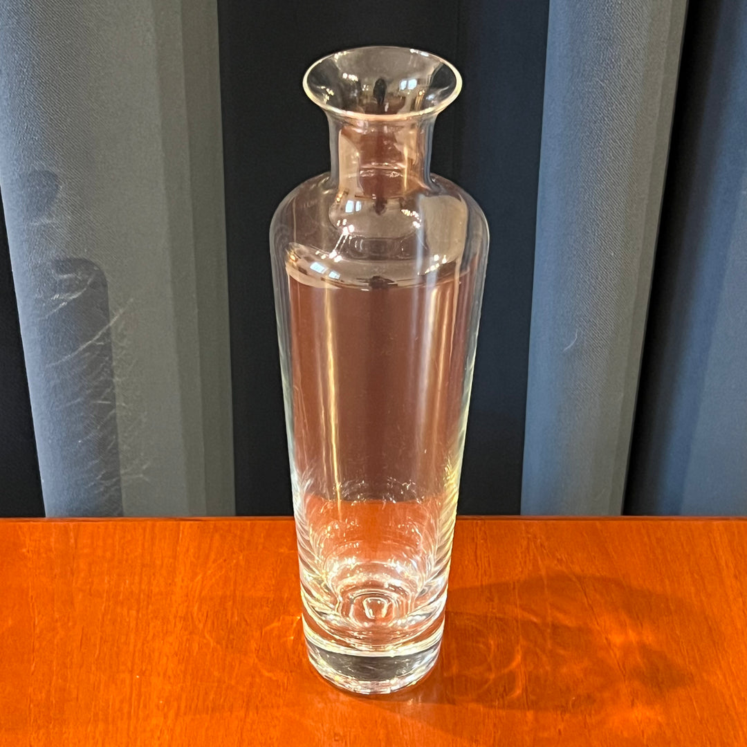 Narrow Tapered Clear Glass Vase