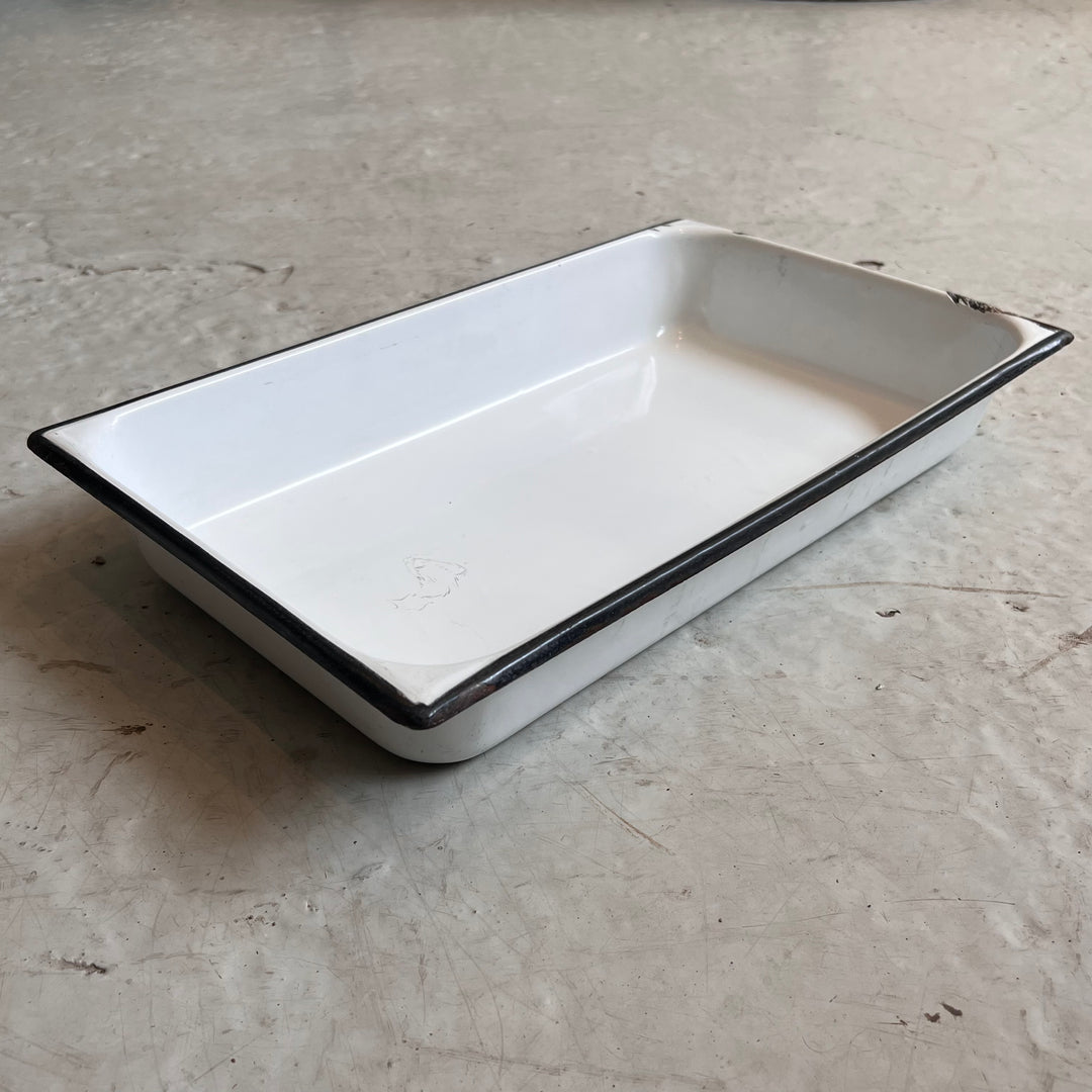 Rectangular Enameled Metal Tray