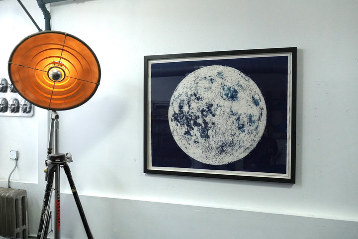 Large Cyanotype Lunar Map - Mariano Chavez