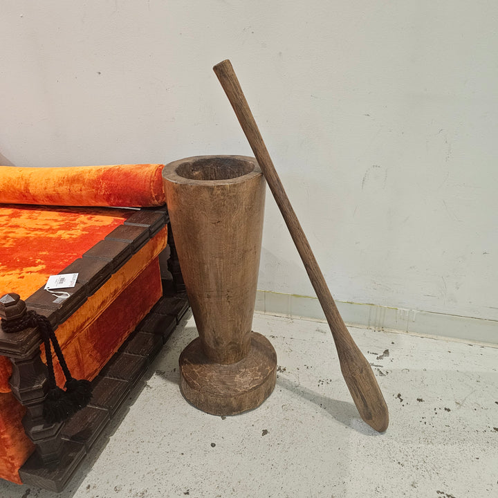 Antique Large Floor Mortar & Pestle